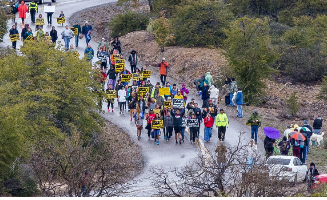 Marching into Oak Flat Feb 2018